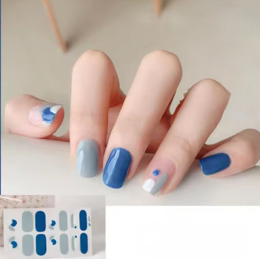 Blue grafitty | Nail Wraps | Nail Stickers | Nail Strips | Gel Nails | Nail Polish Wraps - Nailfordable