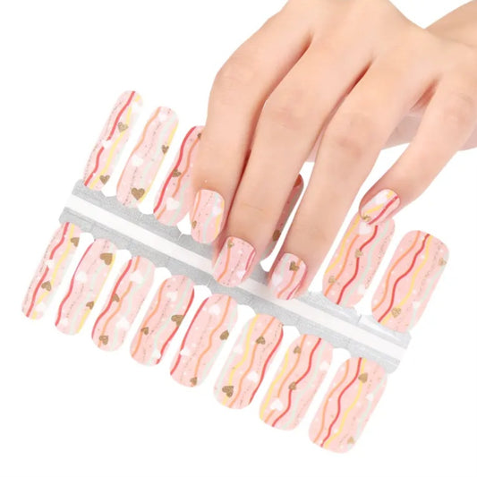 Lovely love | Nail Wraps | Nail Stickers | Nail Strips | Gel Nails | Nail Polish Wraps - Nailfordable