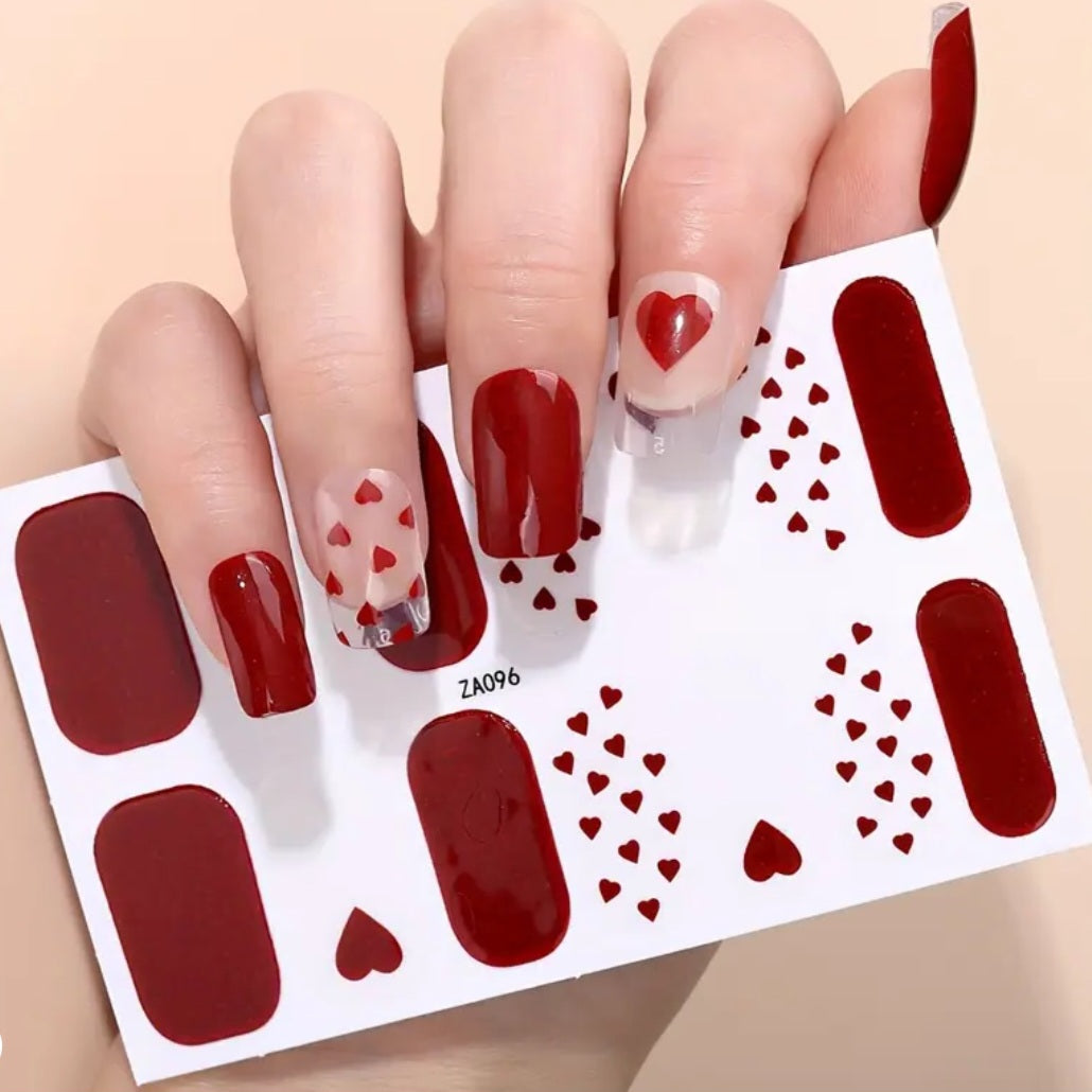 Heartful | Nail Wraps | Nail Stickers | Nail Strips | Gel Nails | Nail Polish Wraps - Nailfordable