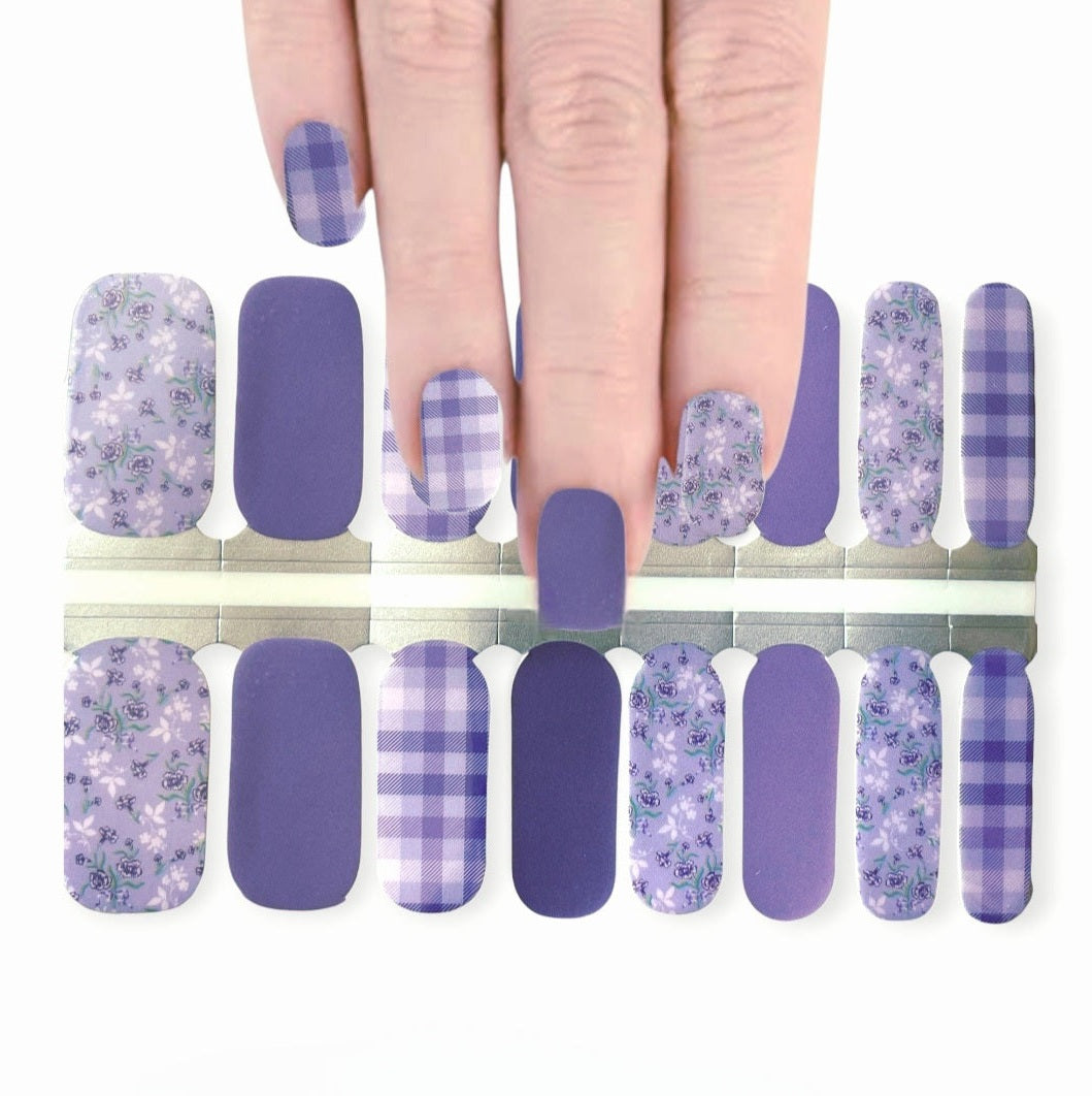 Lavender Garden | Nail Wraps | Nail Stickers | Nail Strips | Gel Nails | Nail Polish Wraps - Nailfordable