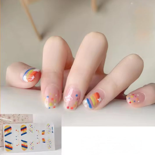 Rainbowland | Nail Wraps | Nail Stickers | Nail Strips | Gel Nails | Nail Polish Wraps - Nailfordable
