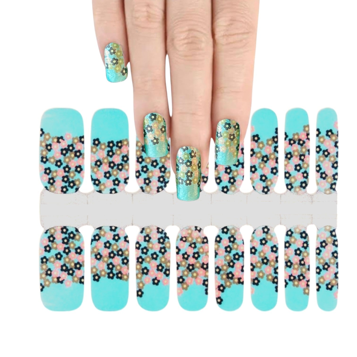 Floray Day | Nail Wraps | Nail Stickers | Nail Strips | Gel Nails | Nail Polish Wraps - Nailfordable
