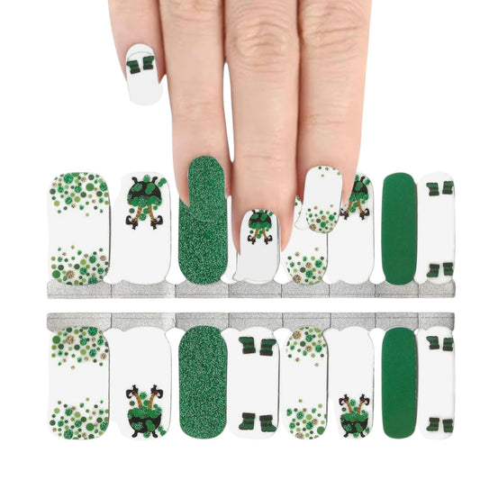 St Patrick's Leprechauns | Nail Wraps | Nail Stickers | Nail Strips | Gel Nails | Nail Polish Wraps - Nailfordable
