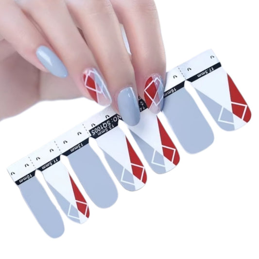 Centered Rhombus | Nail Wraps | Nail Stickers | Nail Strips | Gel Nails | Nail Polish Wraps - Nailfordable