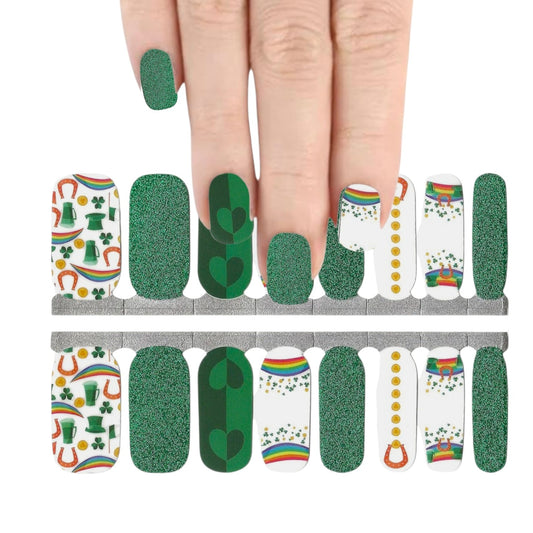 Irish Day celebration | Nail Wraps | Nail Stickers | Nail Strips | Gel Nails | Nail Polish Wraps - Nailfordable