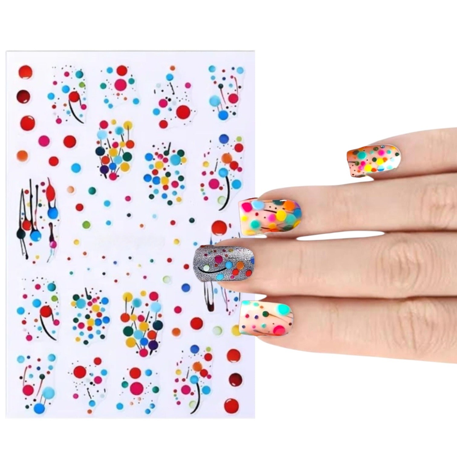 Happy Birthday Stickers | Nail Wraps | Nail Stickers | Nail Strips | Gel Nails | Nail Polish Wraps - Nailfordable