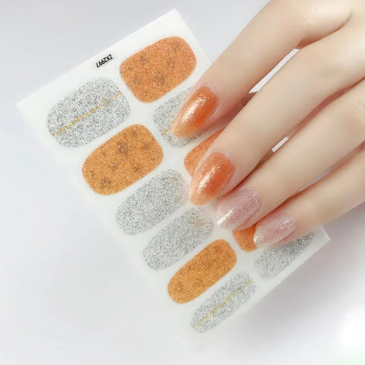 Gold stars | Nail Wraps | Nail Stickers | Nail Strips | Gel Nails | Nail Polish Wraps - Nailfordable