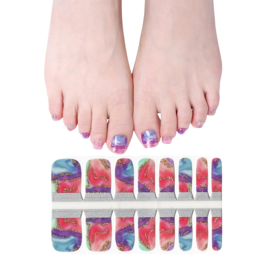 Colorful Marble | Nail Wraps | Nail Stickers | Nail Strips | Gel Nails | Nail Polish Wraps - Nailfordable