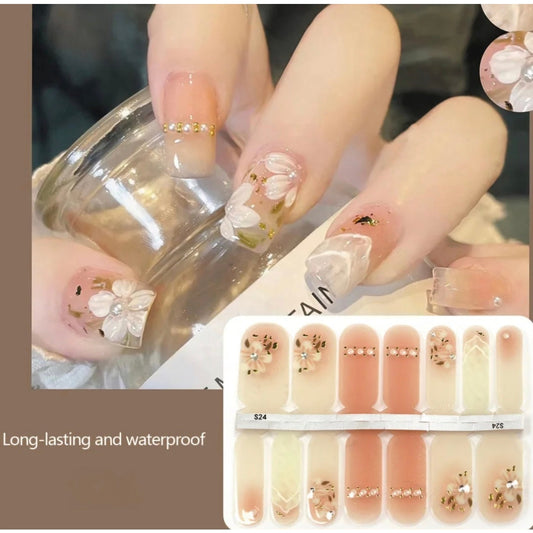 Spring beach Crystal Wraps | Nail Wraps | Nail Stickers | Nail Strips | Gel Nails | Nail Polish Wraps - Nailfordable
