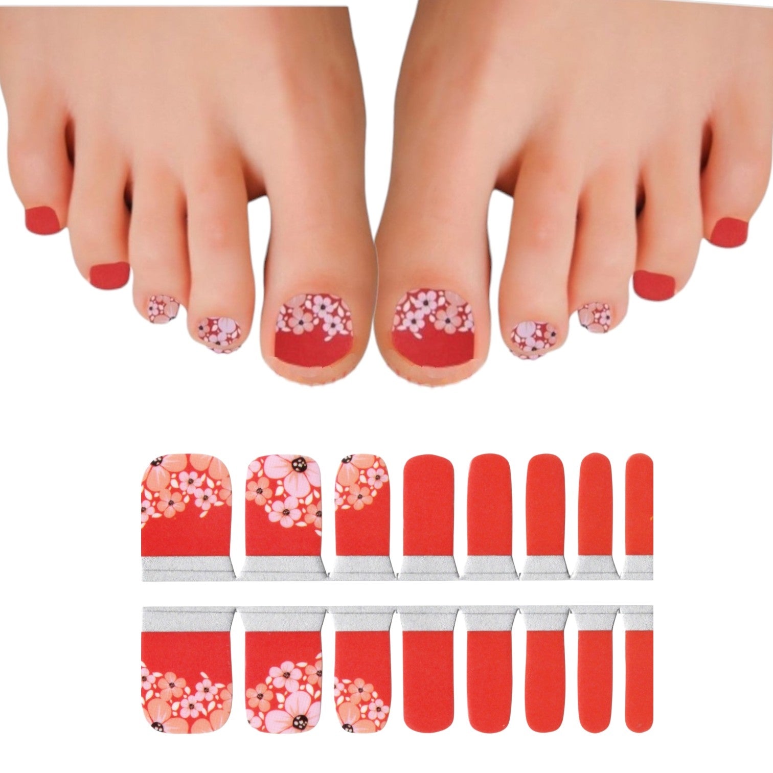 Pink Garden | Nail Wraps | Nail Stickers | Nail Strips | Gel Nails | Nail Polish Wraps - Nailfordable