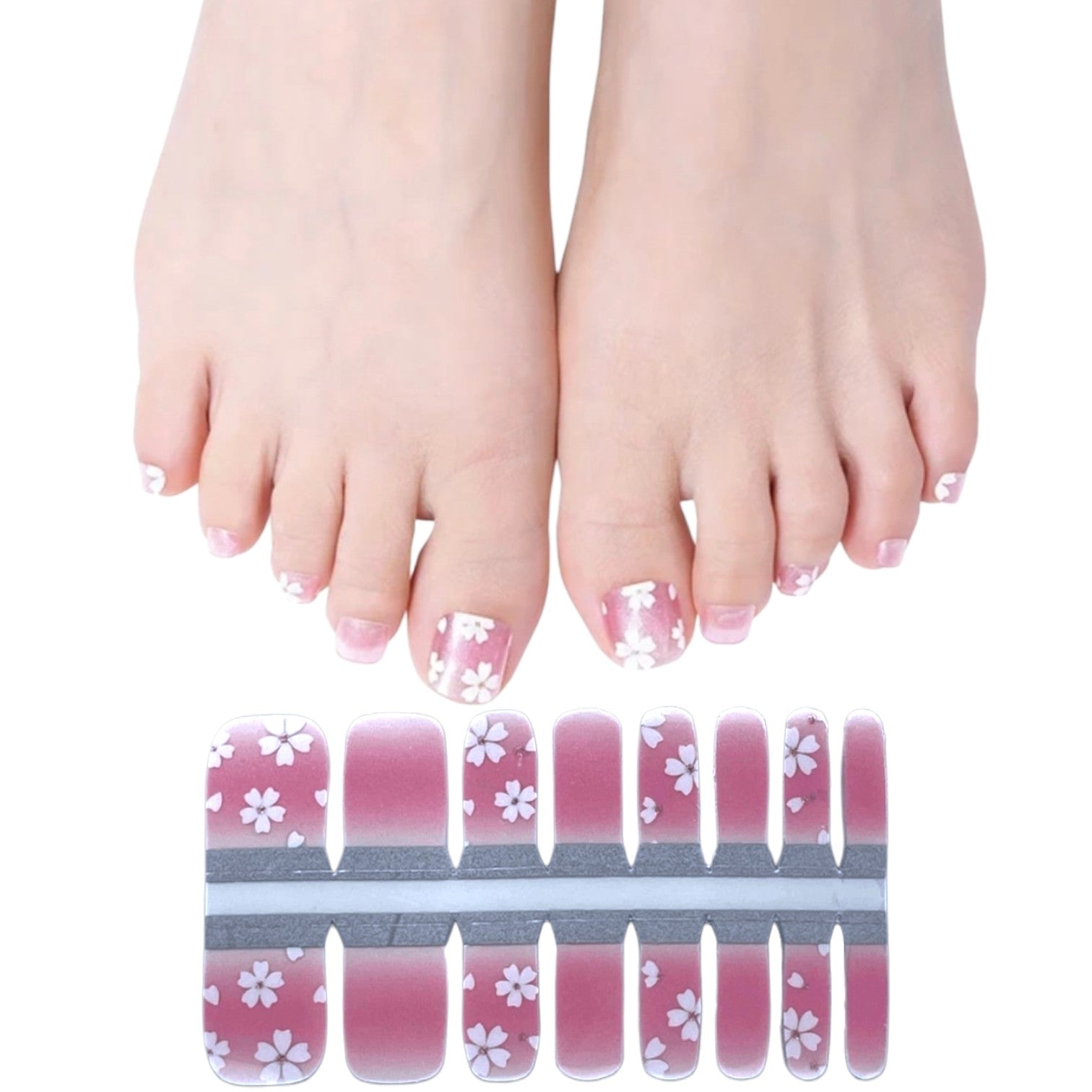 White flowers | Nail Wraps | Nail Stickers | Nail Strips | Gel Nails | Nail Polish Wraps - Nailfordable