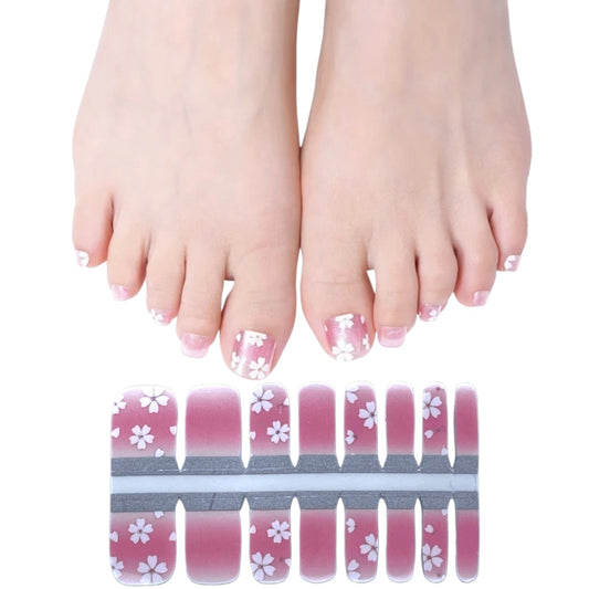 White flowers | Nail Wraps | Nail Stickers | Nail Strips | Gel Nails | Nail Polish Wraps - Nailfordable