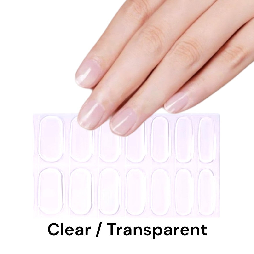 Transparent strips | Nail Wraps | Nail Stickers | Nail Strips | Gel Nails | Nail Polish Wraps - Nailfordable