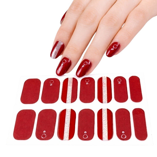 Silver line | Nail Wraps | Nail Stickers | Nail Strips | Gel Nails | Nail Polish Wraps - Nailfordable