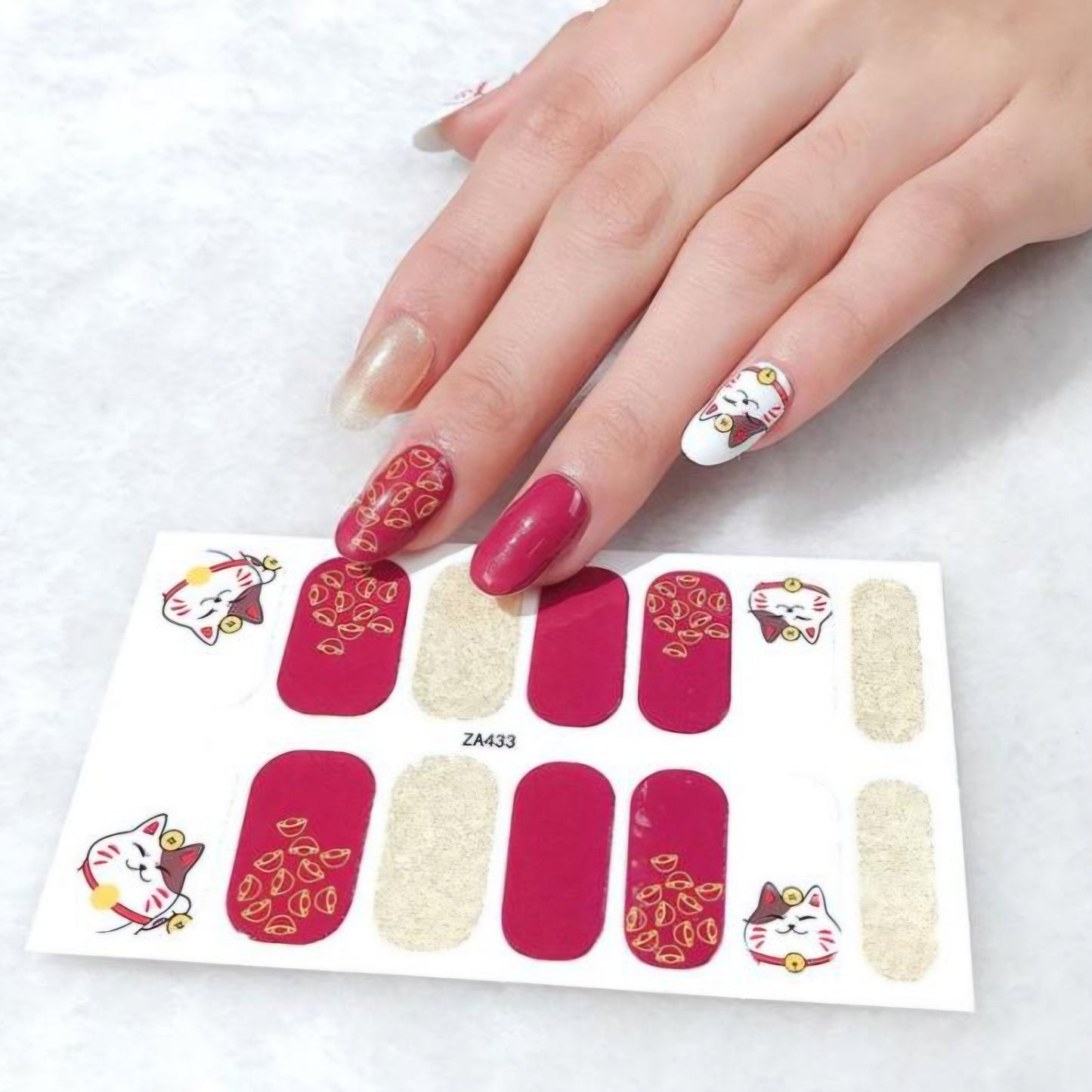 Happy Cat | Nail Wraps | Nail Stickers | Nail Strips | Gel Nails | Nail Polish Wraps - Nailfordable