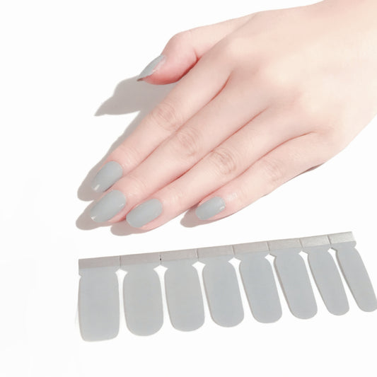 Light gray solid | Nail Wraps | Nail Stickers | Nail Strips | Gel Nails | Nail Polish Wraps - Nailfordable