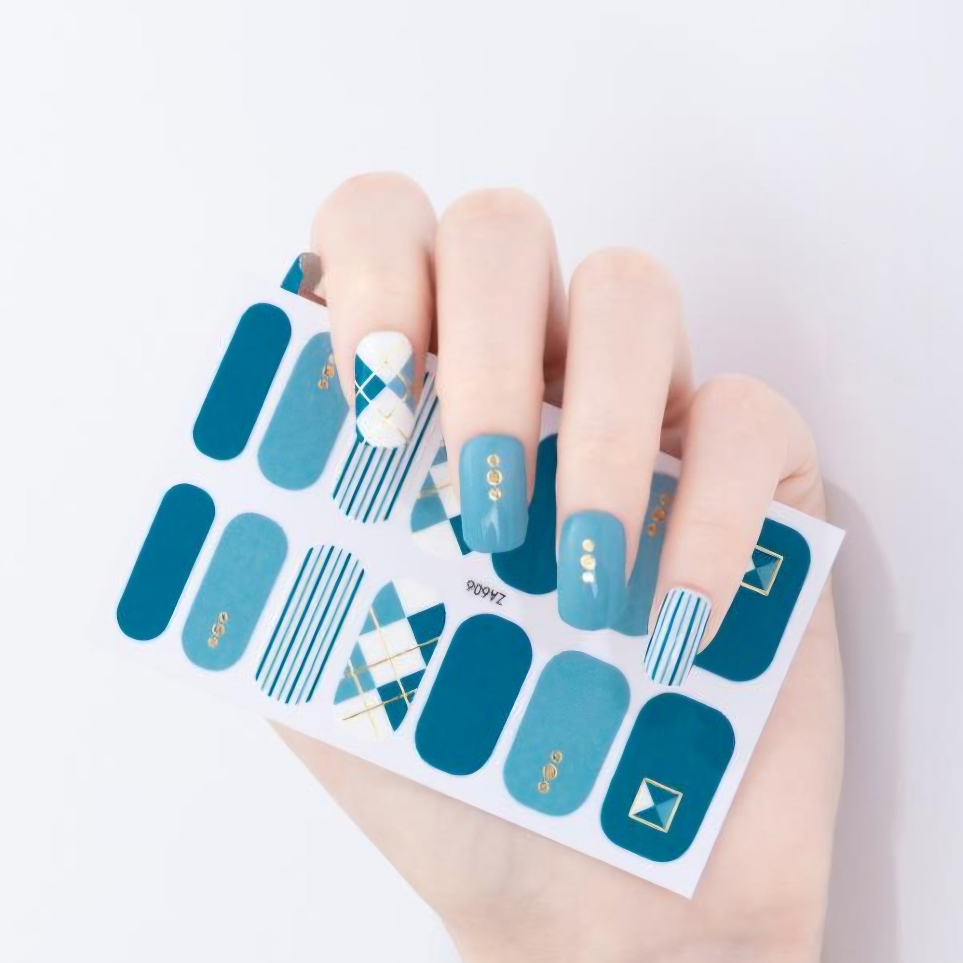 Rhombuses and lines | Nail Wraps | Nail Stickers | Nail Strips | Gel Nails | Nail Polish Wraps - Nailfordable