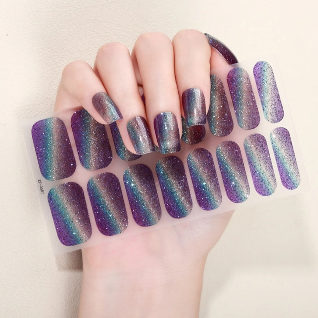 Cat eye - Rainbow night | Nail Wraps | Nail Stickers | Nail Strips | Gel Nails | Nail Polish Wraps - Nailfordable