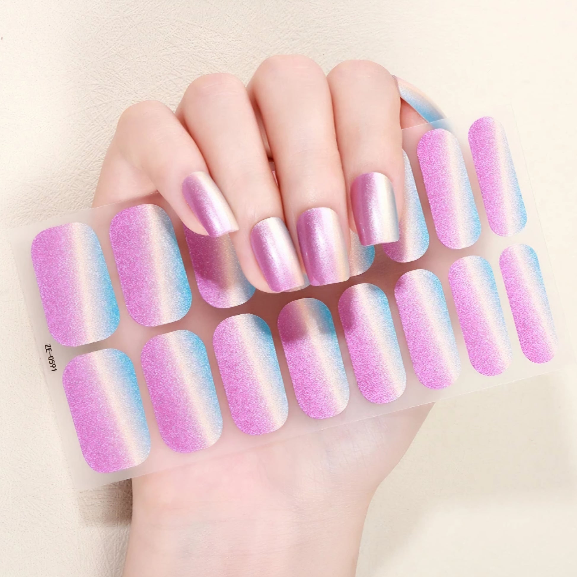 Cat eye - Rainbow | Nail Wraps | Nail Stickers | Nail Strips | Gel Nails | Nail Polish Wraps - Nailfordable