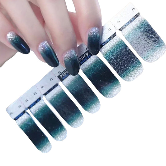Dark Green gradient | Nail Wraps | Nail Stickers | Nail Strips | Gel Nails | Nail Polish Wraps - Nailfordable