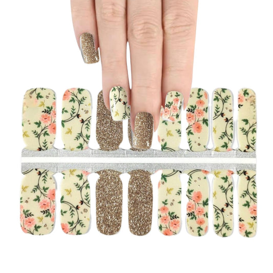 Pink flowers | Nail Wraps | Nail Stickers | Nail Strips | Gel Nails | Nail Polish Wraps - Nailfordable