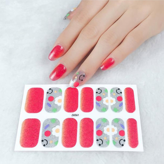 Smily day | Nail Wraps | Nail Stickers | Nail Strips | Gel Nails | Nail Polish Wraps - Nailfordable