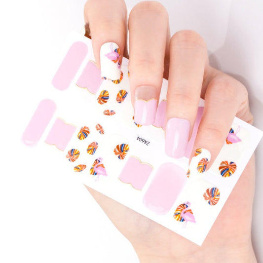 Flamingos | Nail Wraps | Nail Stickers | Nail Strips | Gel Nails | Nail Polish Wraps - Nailfordable