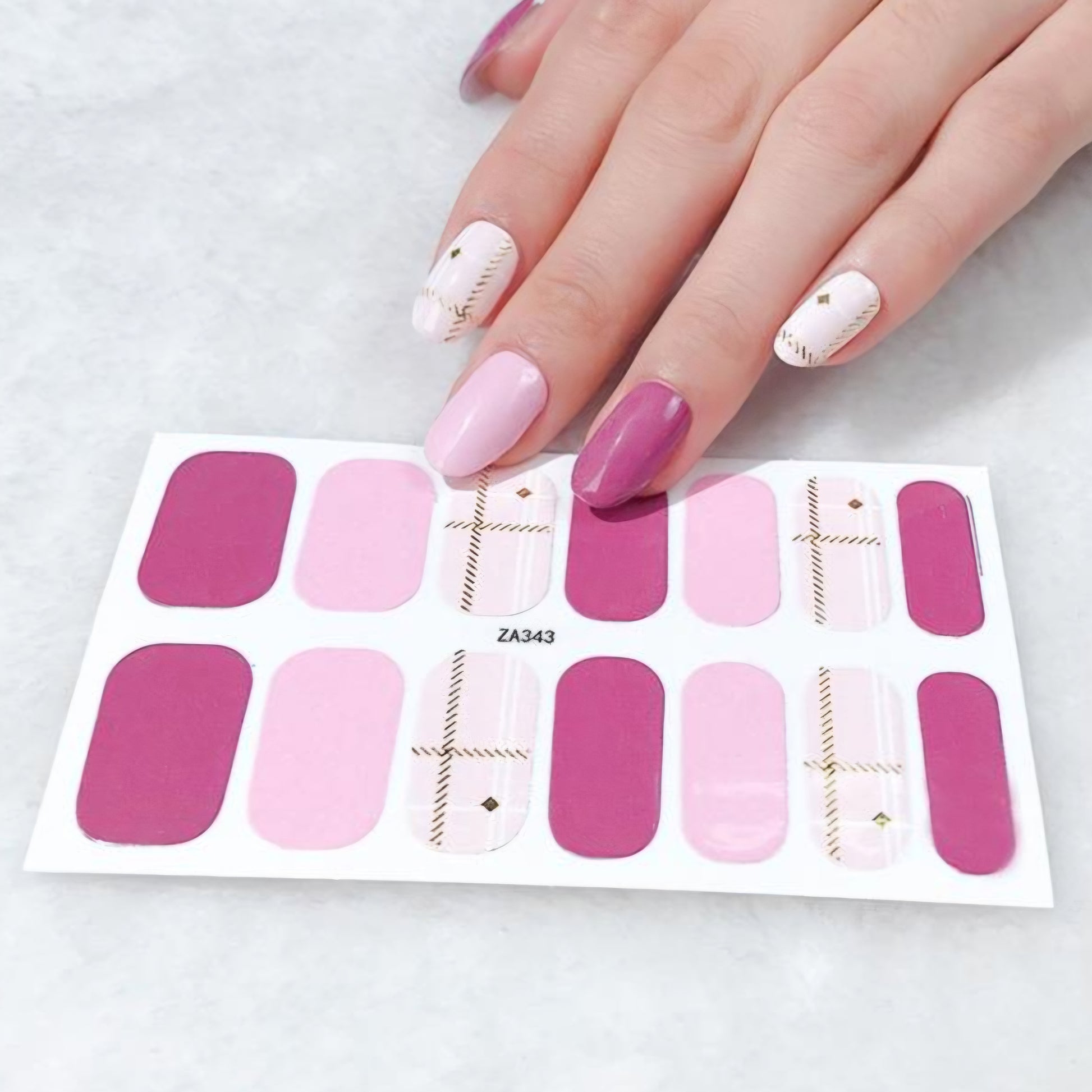 Gold cross lines | Nail Wraps | Nail Stickers | Nail Strips | Gel Nails | Nail Polish Wraps - Nailfordable