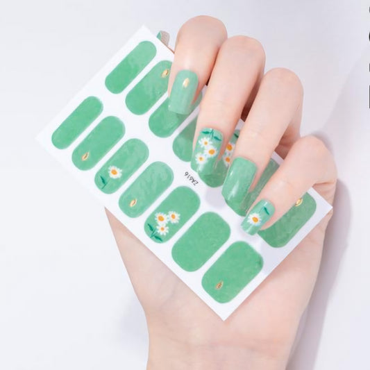 White sunflowers | Nail Wraps | Nail Stickers | Nail Strips | Gel Nails | Nail Polish Wraps - Nailfordable