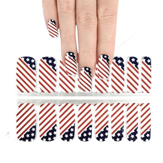 US Flag | Nail Wraps | Nail Stickers | Nail Strips | Gel Nails | Nail Polish Wraps - Nailfordable