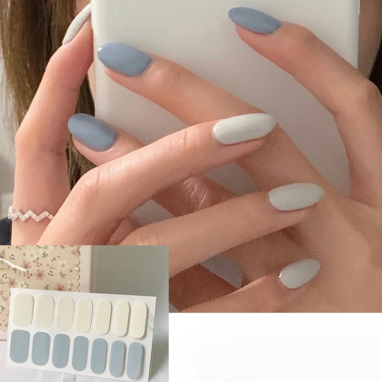 Bicolor light gray and white