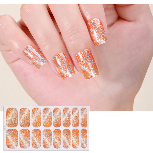 Cat Eye - Gold | Nail Wraps | Nail Stickers | Nail Strips | Gel Nails | Nail Polish Wraps - Nailfordable