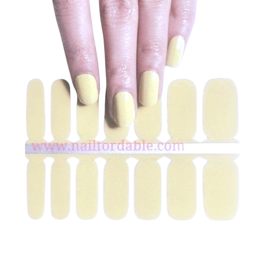 Cream solid | Nail Wraps | Nail Stickers | Nail Strips | Gel Nails | Nail Polish Wraps - Nailfordable