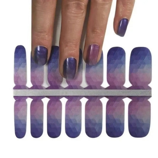3D Rhombuses ombre | Nail Wraps | Nail Stickers | Nail Strips | Gel Nails | Nail Polish Wraps - Nailfordable