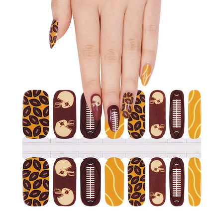 Football | Nail Wraps | Nail Stickers | Nail Strips | Gel Nails | Nail Polish Wraps - Nailfordable