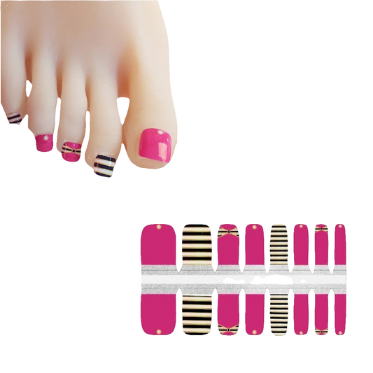 Pink Bee | Nail Wraps | Nail Stickers | Nail Strips | Gel Nails | Nail Polish Wraps - Nailfordable