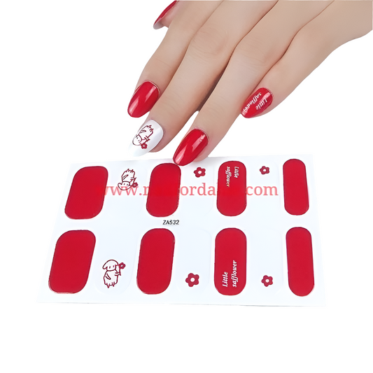 Little Safflower | Nail Wraps | Nail Stickers | Nail Strips | Gel Nails | Nail Polish Wraps - Nailfordable