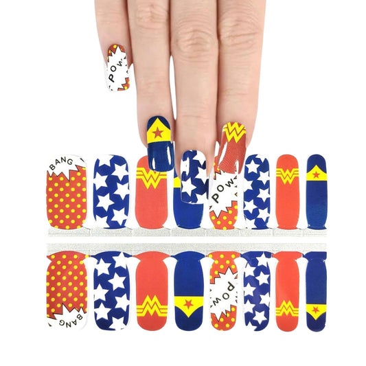 Wonder woman | Nail Wraps | Nail Stickers | Nail Strips | Gel Nails | Nail Polish Wraps - Nailfordable