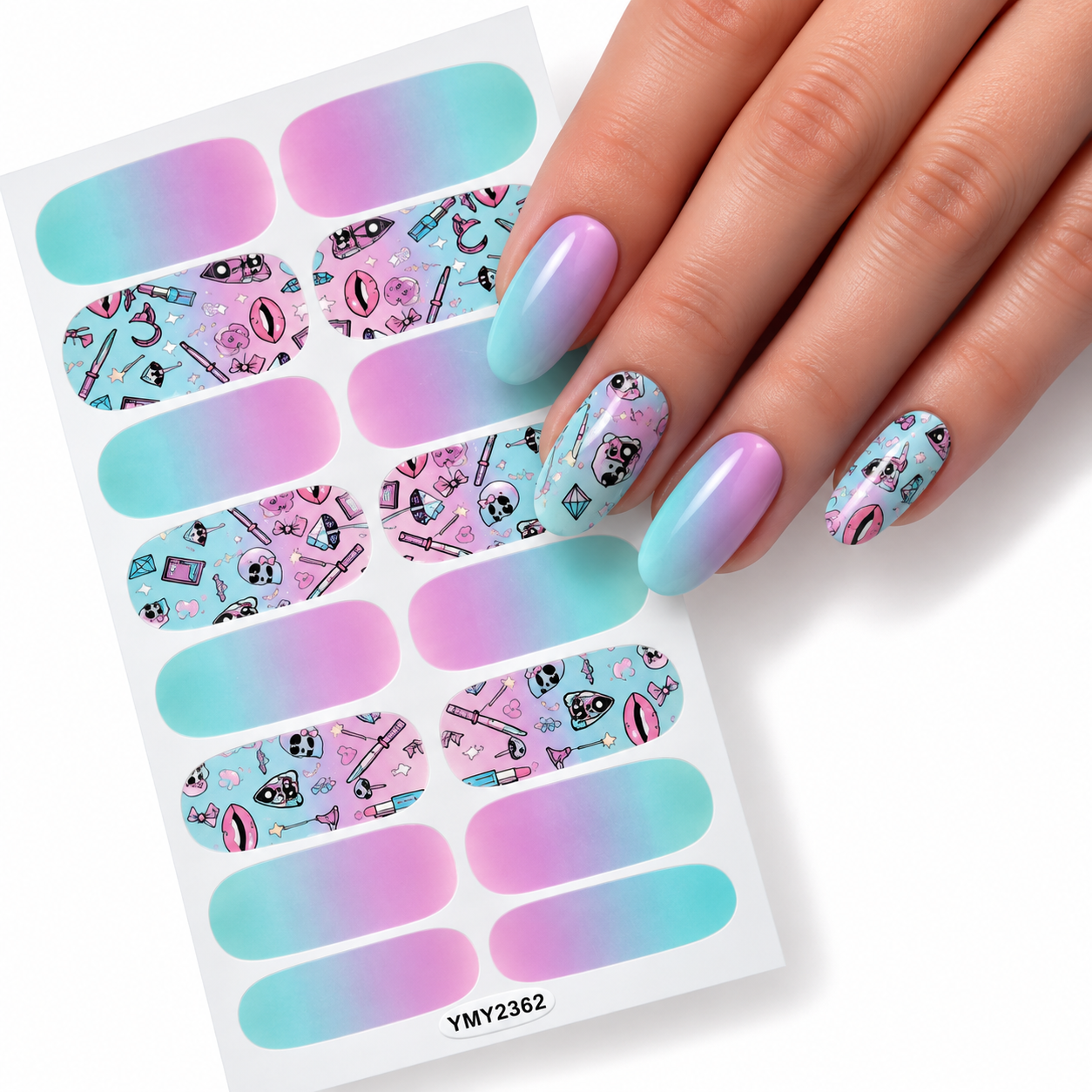 Halloween treats | Nail Wraps | Nail Stickers | Nail Strips | Gel Nails | Nail Polish Wraps - Nailfordable