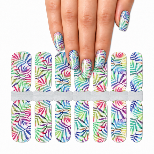 Rainbow Jungle | Nail Wraps | Nail Stickers | Nail Strips | Gel Nails | Nail Polish Wraps - Nailfordable