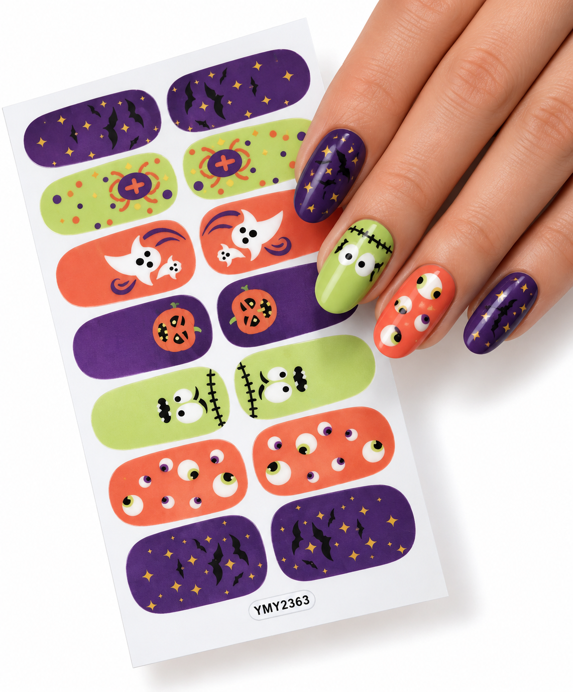 Crazy Halloween | Nail Wraps | Nail Stickers | Nail Strips | Gel Nails | Nail Polish Wraps - Nailfordable