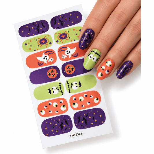 Crazy Halloween | Nail Wraps | Nail Stickers | Nail Strips | Gel Nails | Nail Polish Wraps - Nailfordable