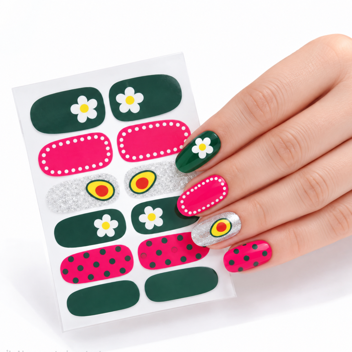 Avocado | Nail Wraps | Nail Stickers | Nail Strips | Gel Nails | Nail Polish Wraps - Nailfordable