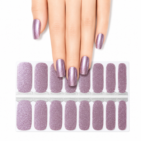Pink Metallic | Nail Wraps | Nail Stickers | Nail Strips | Gel Nails | Nail Polish Wraps - Nailfordable
