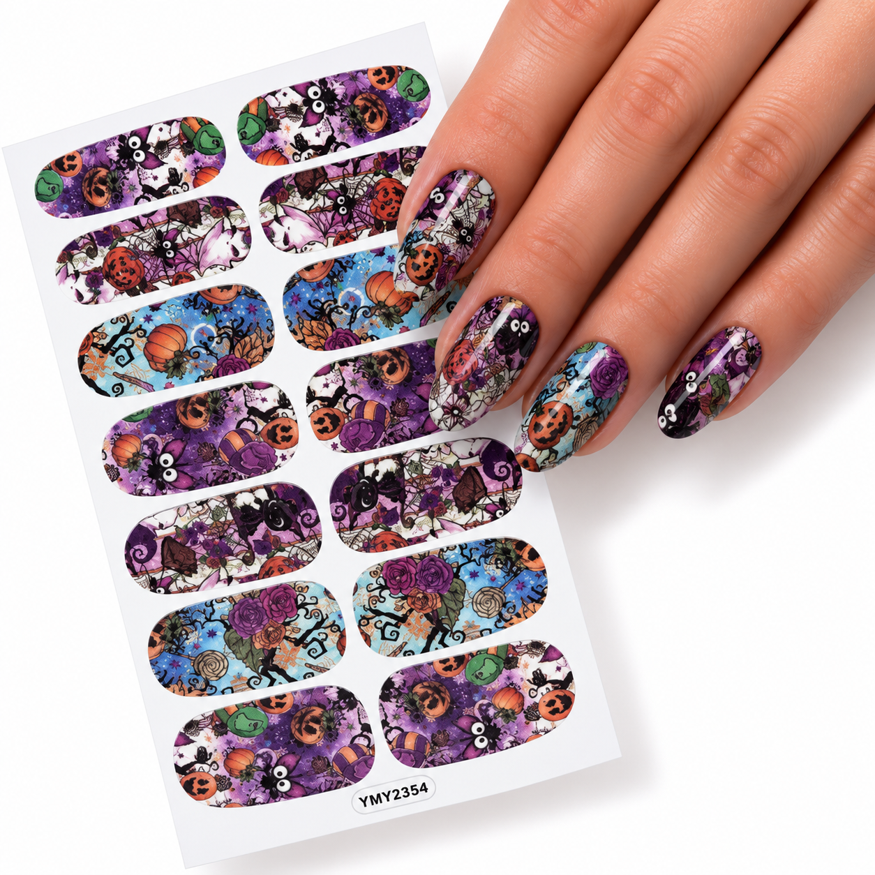 Halloweentown | Nail Wraps | Nail Stickers | Nail Strips | Gel Nails | Nail Polish Wraps - Nailfordable