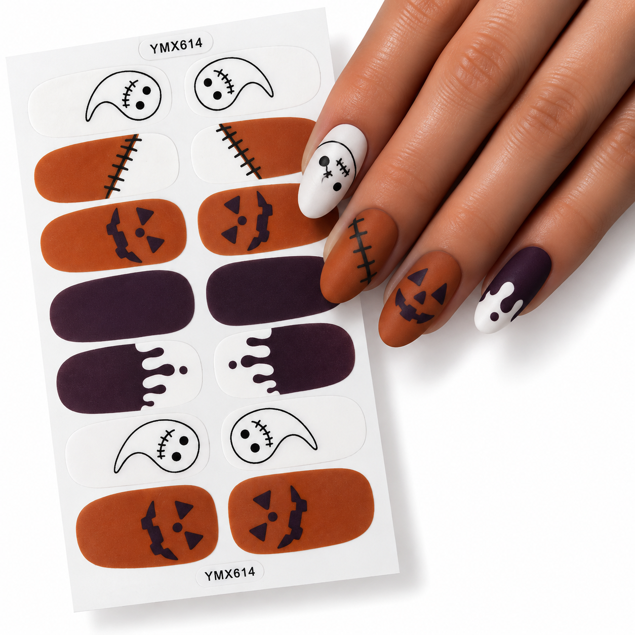 Ghostly | Nail Wraps | Nail Stickers | Nail Strips | Gel Nails | Nail Polish Wraps - Nailfordable