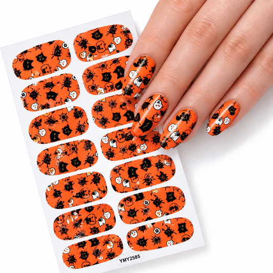 Halloween kitties | Nail Wraps | Nail Stickers | Nail Strips | Gel Nails | Nail Polish Wraps - Nailfordable