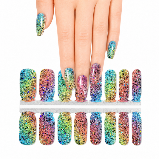 Colorful wind | Nail Wraps | Nail Stickers | Nail Strips | Gel Nails | Nail Polish Wraps - Nailfordable