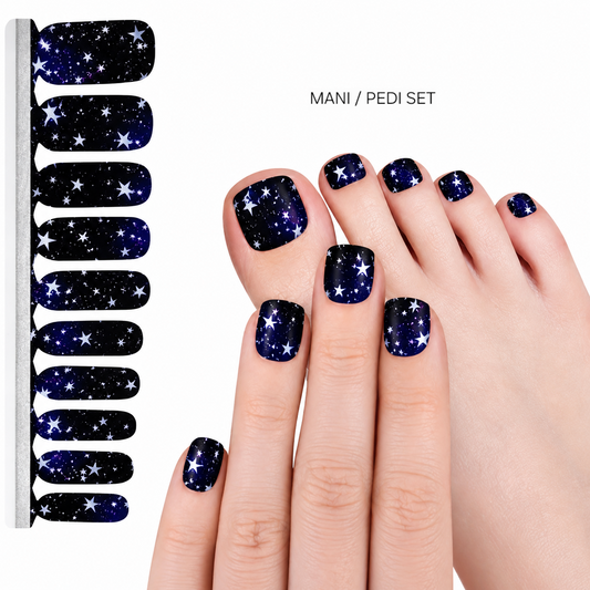 Night Stars | Nail Wraps | Nail Stickers | Nail Strips | Gel Nails | Nail Polish Wraps - Nailfordable
