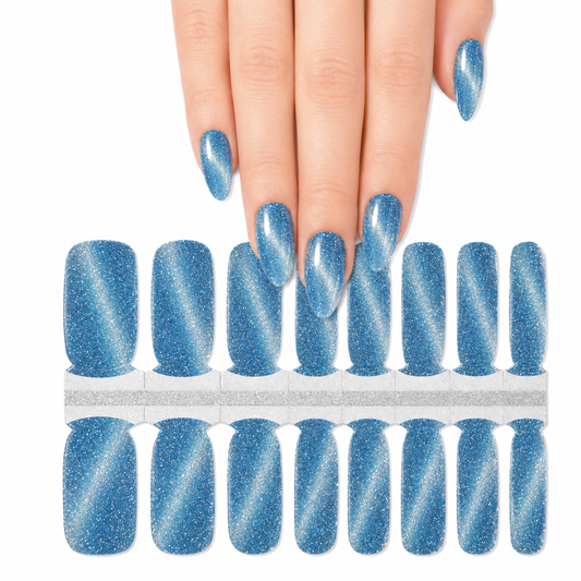 Cat eye - Blue sky | Nail Wraps | Nail Stickers | Nail Strips | Gel Nails | Nail Polish Wraps - Nailfordable